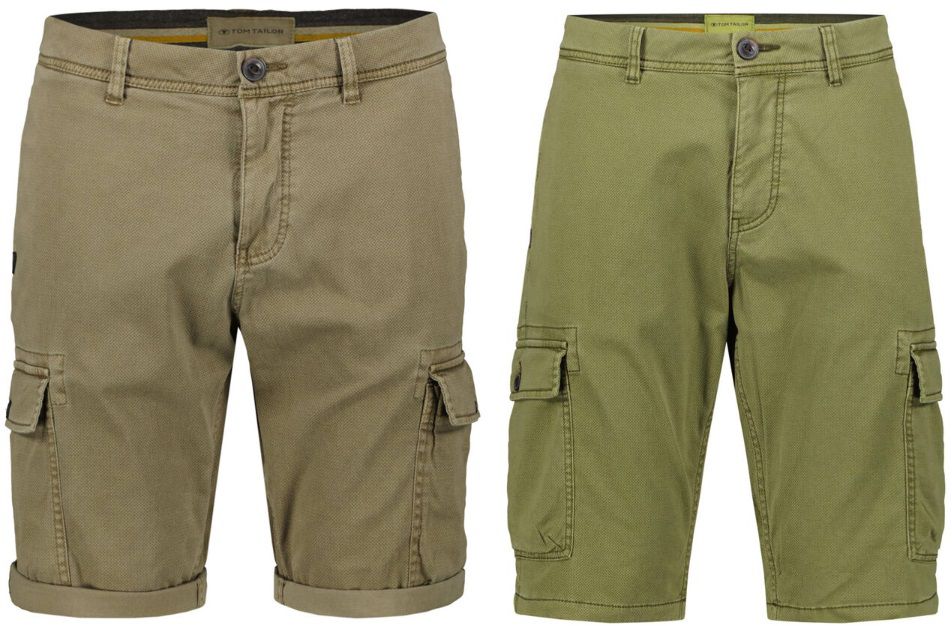 Tom Tailor Herren Cargoshorts JOSH  in Safran oder Olive für 39,44€ (statt 50€)