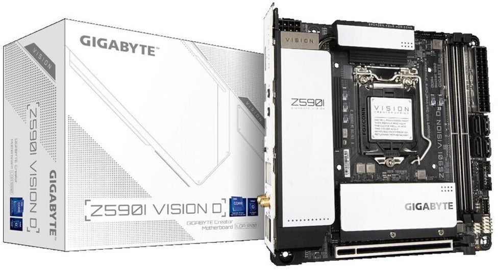 GigaByte Z590I Vision D Mainboard für Intel CPUs für 170,86€ (statt 190€)