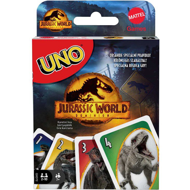 UNO Jurassic World Dominion Kartenspiel mit Sonderregel für 8,99€ (statt 15€)