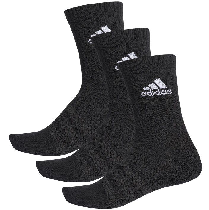 3er Adidas Socken Cushioned Crew Socken in Schwarz für 4€ (statt 9€)