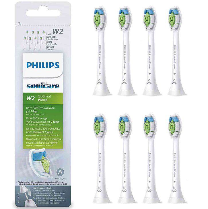 8x Philips Sonicare W2 Optimal White Standard HX6068/12 ab 28,49€ (statt 34€)