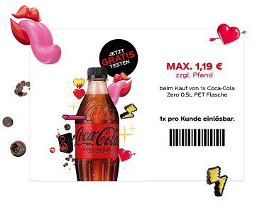scondoo: Coca Cola Zero Sugar gratis ausprobieren