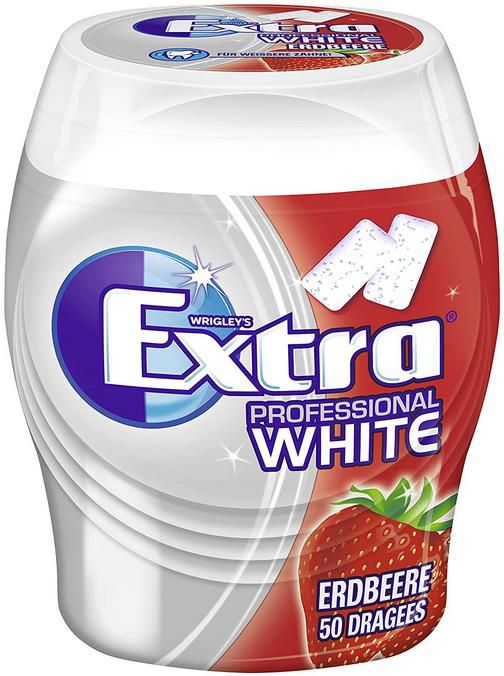 4x Extra Kaugummi Professional White Erdbeere, 50er Packung ab 7,99€ (statt 11€)   Prime Sparabo