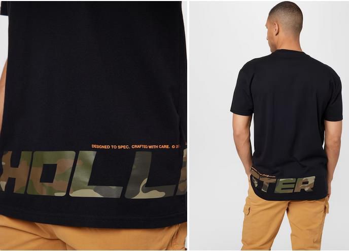 Hollister Herren T Shirt in Schwarz mit Camouflage Print für 14,45€ (statt 30€)