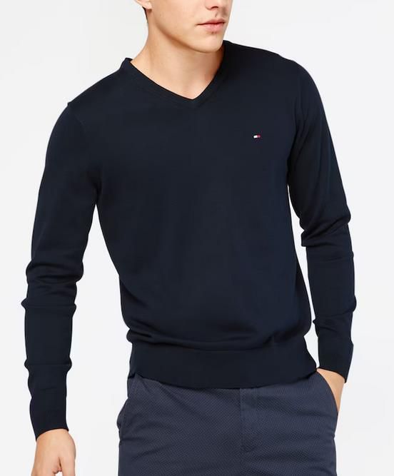 Tommy Hilfiger Core Cotton Silk Herren Pullover mit Seide für 47,45€ (statt 100€)