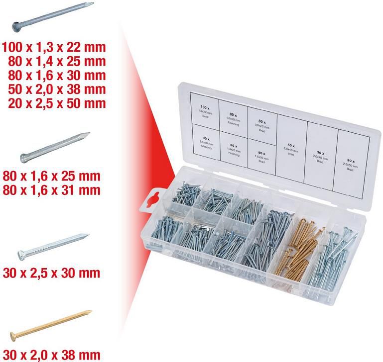 KS Tools 970.0370 Nägel Sortiment, 550 teilig für 7,40€ (statt 12€)   Prime