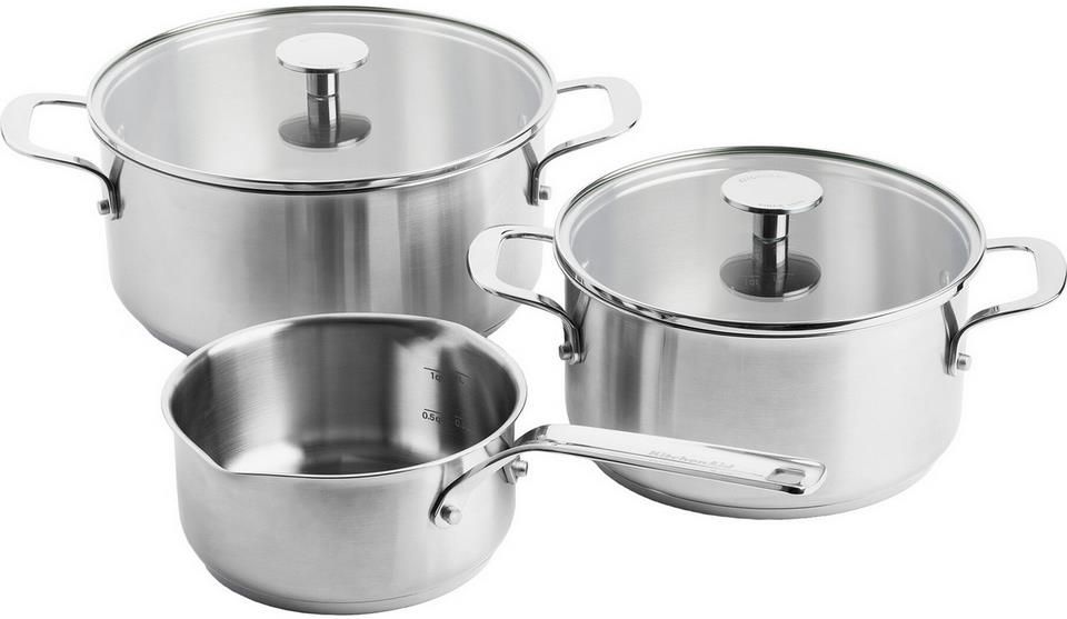 KitchenAid Edelstahl Topfset 3 tlg. für 95,90€ (statt 141€)