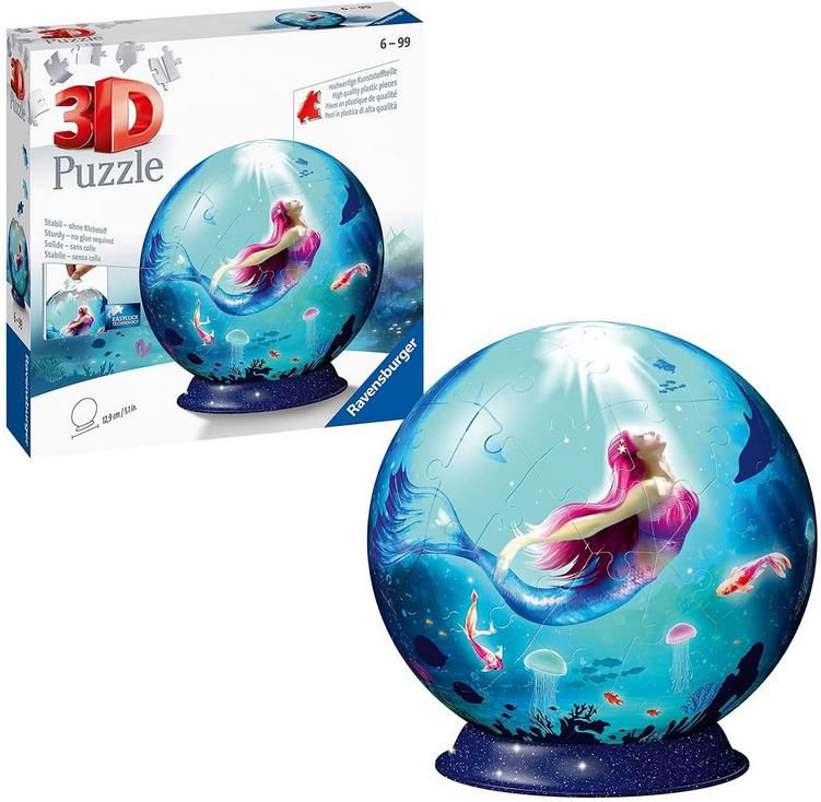 Ravensburger 11250 3D Puzzle   Bezaubernde Meerjungfrauen mit 72 Teilen für 8,99€ (statt 13€)   Prime