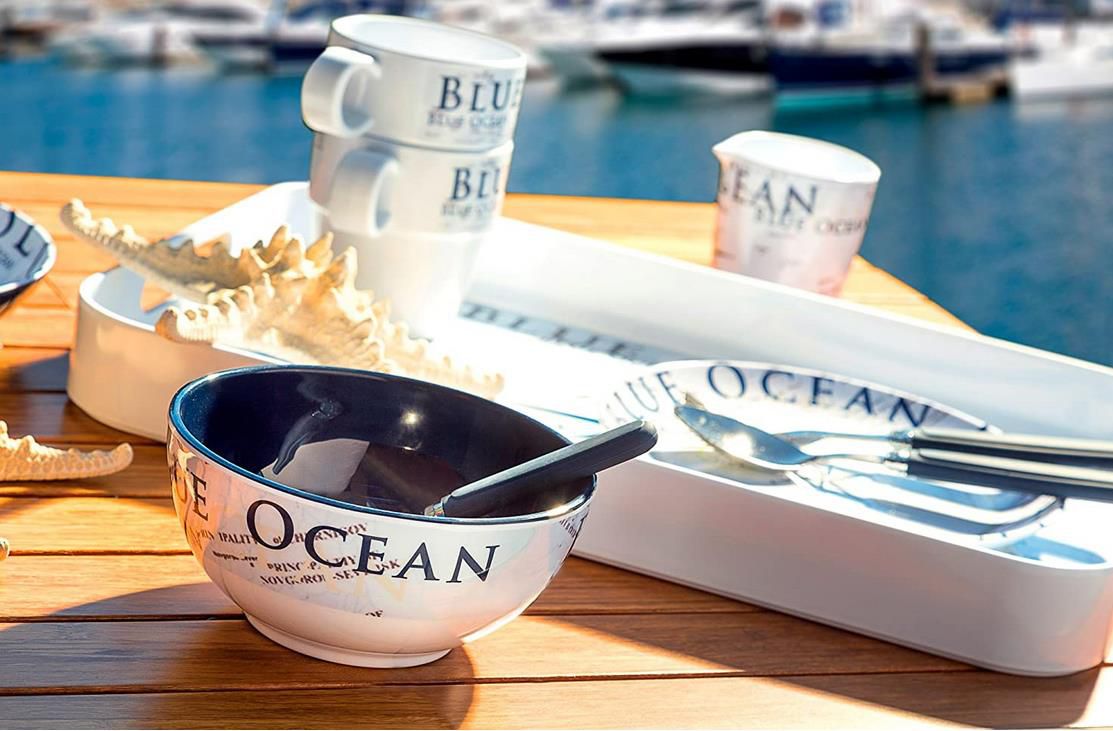 Brunner Blue Ocean All Inclusive Geschirrset aus Melamin, 36 tlg. für 92,57€ (statt 130€)