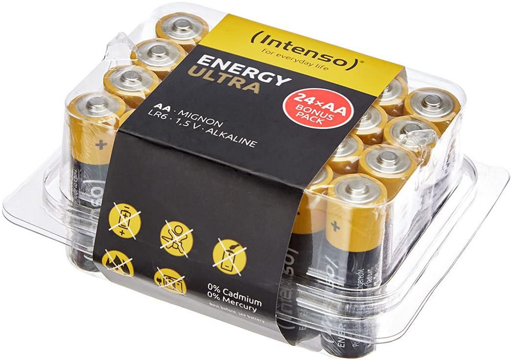 24x Intenso Energy Ultra AA Mignon LR6 Alkaline Batterien für 4,78€ (statt 8€)  Prime