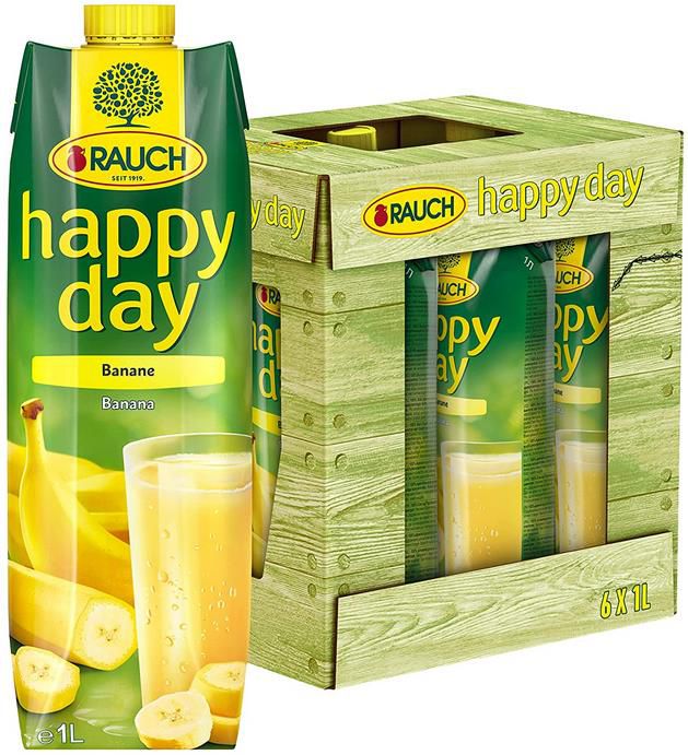 6er Pack Rauch Happy Day Banane, 1L für 6,98€ (statt 12€)   Prime