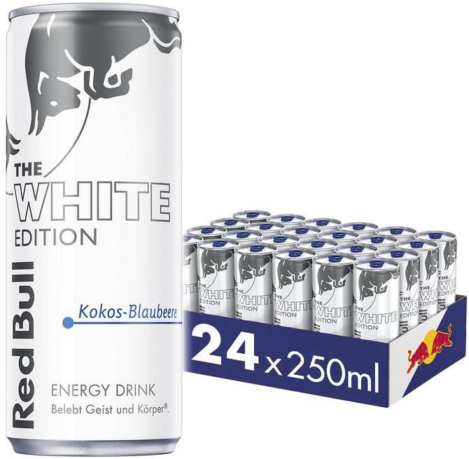 24er Pack Red Bull Energy White Edition mit Kokos Blaubeere ab 18,05€ + Pfand (statt 24€)   Prime Sparabo