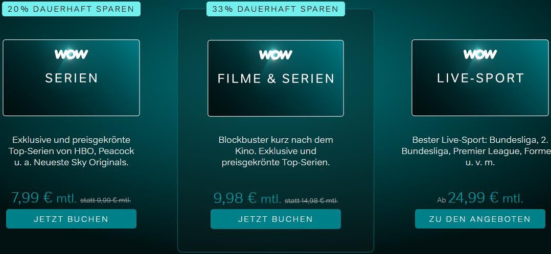 Sky Ticket heißt jetzt WOW   Sonderkonditionen für Serien, Filme und Sport sichern