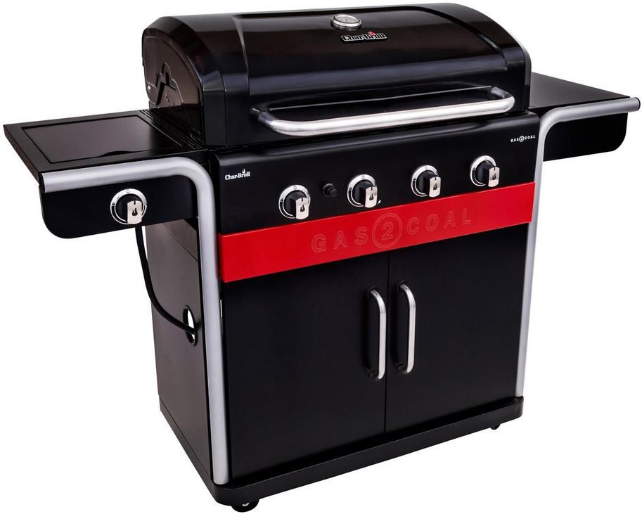 Char Broil Gas2Coal 440 Hybrid Gas & Kohlegrill mit 4 Brennern und Seitenbrenner für 576€ (statt 669€)