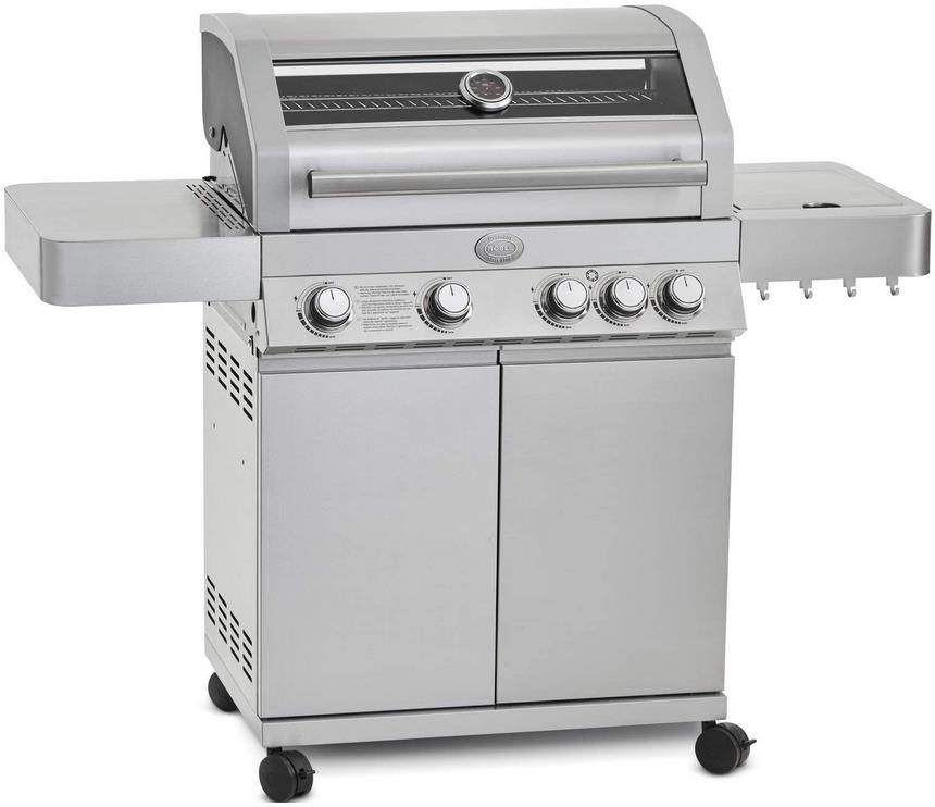 RÖSLE Videro G4 Gasgrill mit 4 Haupt  und 1 Seitenbrenner, Deckel mit Glaseinsatz & Thermometer für 447€ (statt 600€)