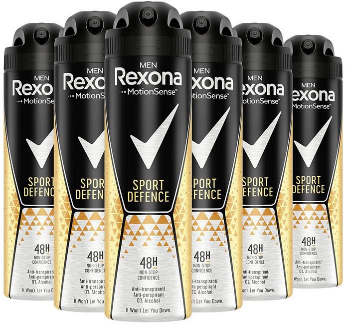 6er Pack Rexona Men MotionSense Sport Defence Deodorant für 9,36€ (statt 12€)   Prime Sparabo