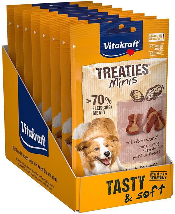 8er Pack Vitakraft Hundesnack Treaties Minis Leberwurst ab 5,06€ (statt 10€)   Prime Sparabo