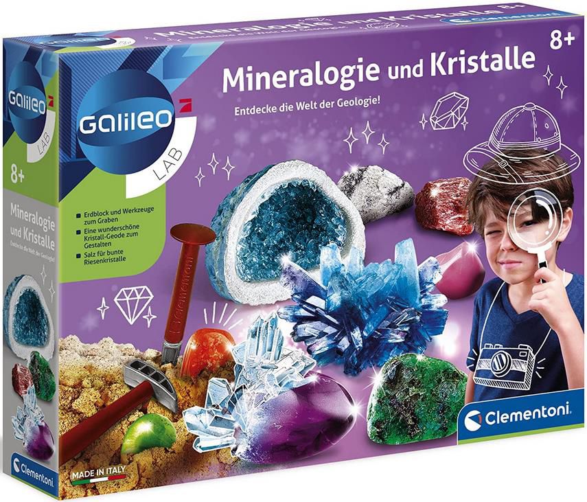 Clementoni Galileo   Ausgrabungsset Mineralogie und Kristalle für 10€ (statt 15€)   Prime