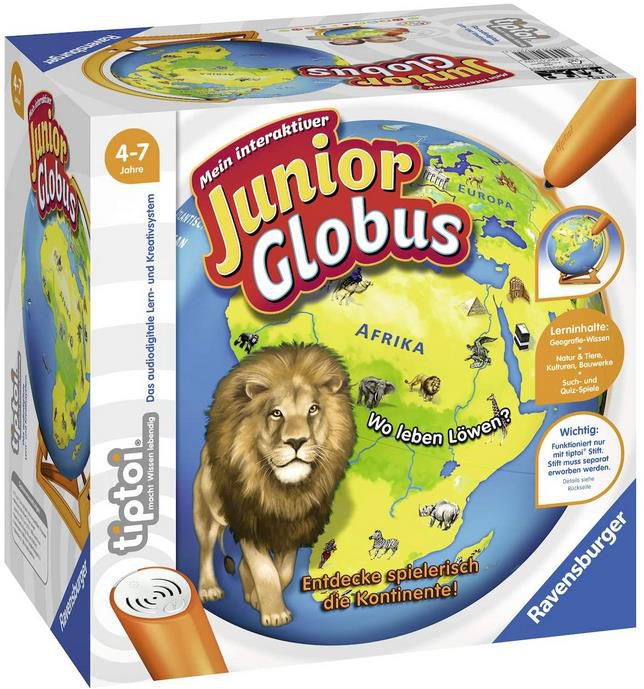 Ravensburger 00785 tiptoi   Mein interaktiver Junior Globus für 34,98€ (statt 46€)