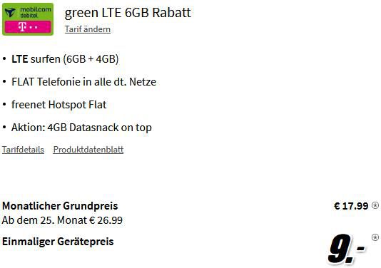 Nintendo Switch OLED in Weiß für 9€ + Telekom Allnet Flat mit 10GB LTE für 17,99€ mtl.