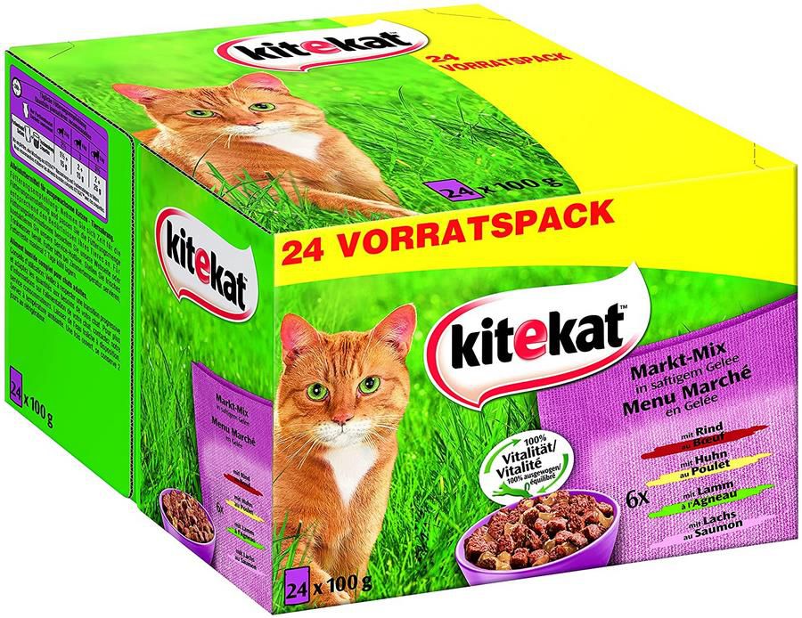 48 Beutel Kitekat Katzenfutter Markt Mix in Gelee ab 7,27€ (statt 13€)   Prime Sparabo