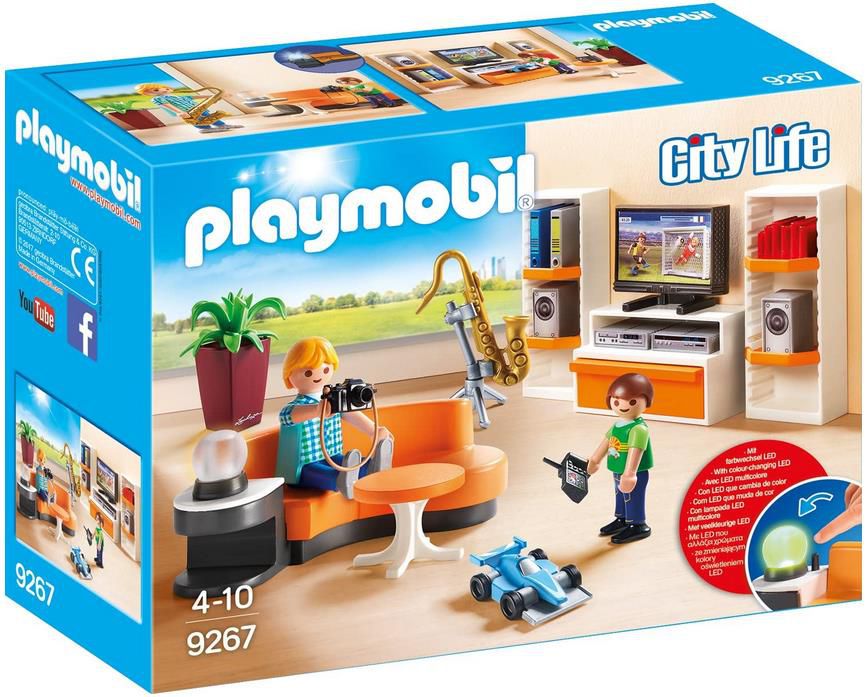 Playmobil 9267 City Life Wohnzimmer mit Lichteffekten für 9,99€ (statt 15€)   Prime