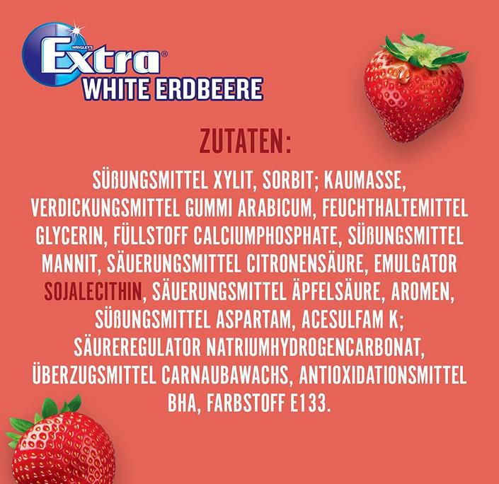 4x Extra Kaugummi Professional White Erdbeere, 50er Packung ab 7,99€ (statt 11€)   Prime Sparabo