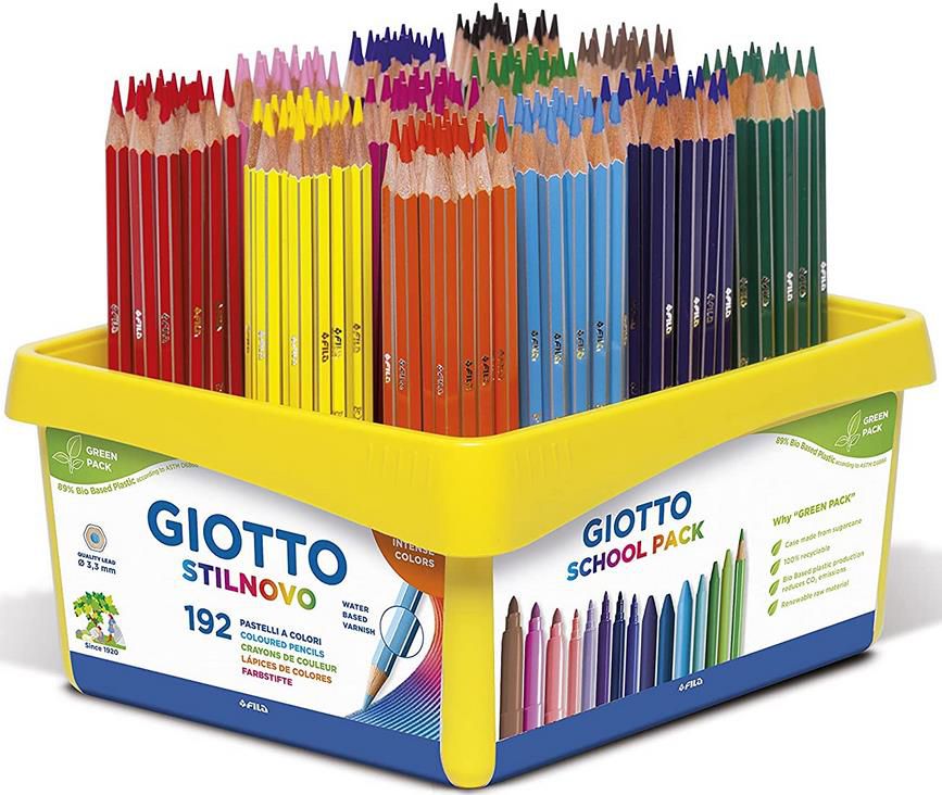 192 Stück Giotto Stilnovo School Pack Farbpastell Stifte für 12,57€ (statt 20€)   Prime