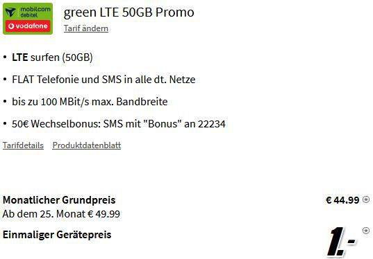 Sony Playstation 5 + Horizon Forbidden West + Gran Tourismo 7 für 1€ + Vodafone Allnet Flat mit 50GB für 44,99€ mtl.