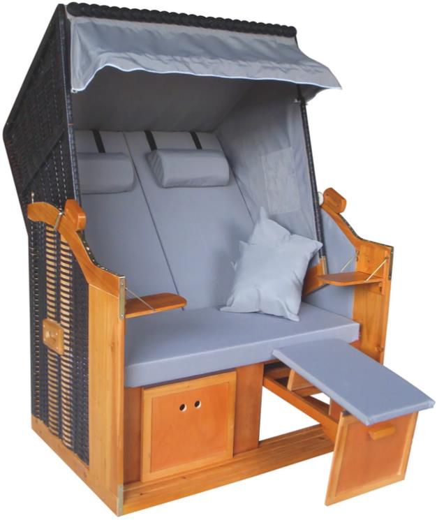 Hoberg 2 Sitzer Strandkorb, 120x80x160cm, ohne Rollen für 284,99€ (statt 384€)