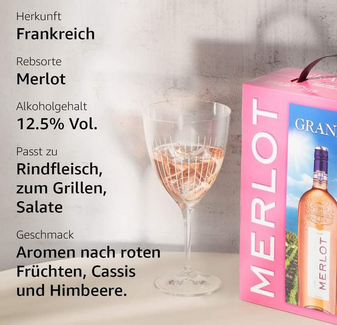 3 Liter Grand Sud Merlot Rosé aus Süd Frankreich ab 8,99€ (statt 12€)