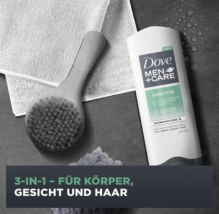 Dove Men+Care 3 in 1 Duschgel Sensitive ab 1,36€ (statt 1,85€)   Prime Sparabo