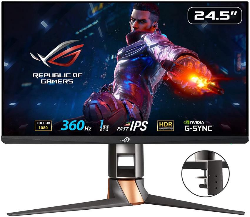 ASUS 24,5 Zoll Full HD Gaming Monitor mit 360Hz & G Sync für 495,49€ (statt 603€)