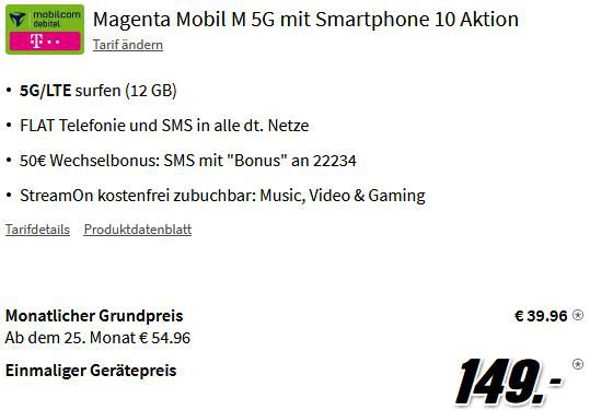 Samsung Galaxy S22 Ultra 5G Enterprise Edition mit 128GB für 149€ + Telekom Allnet Flat mit 12GB für 39,96€ mtl.