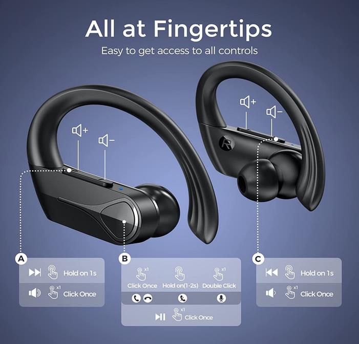 Msthoo Punchy Bass Bluetooth Sport Kopfhörer mit Mikrofon für 11,99€ (statt 26€)   Prime