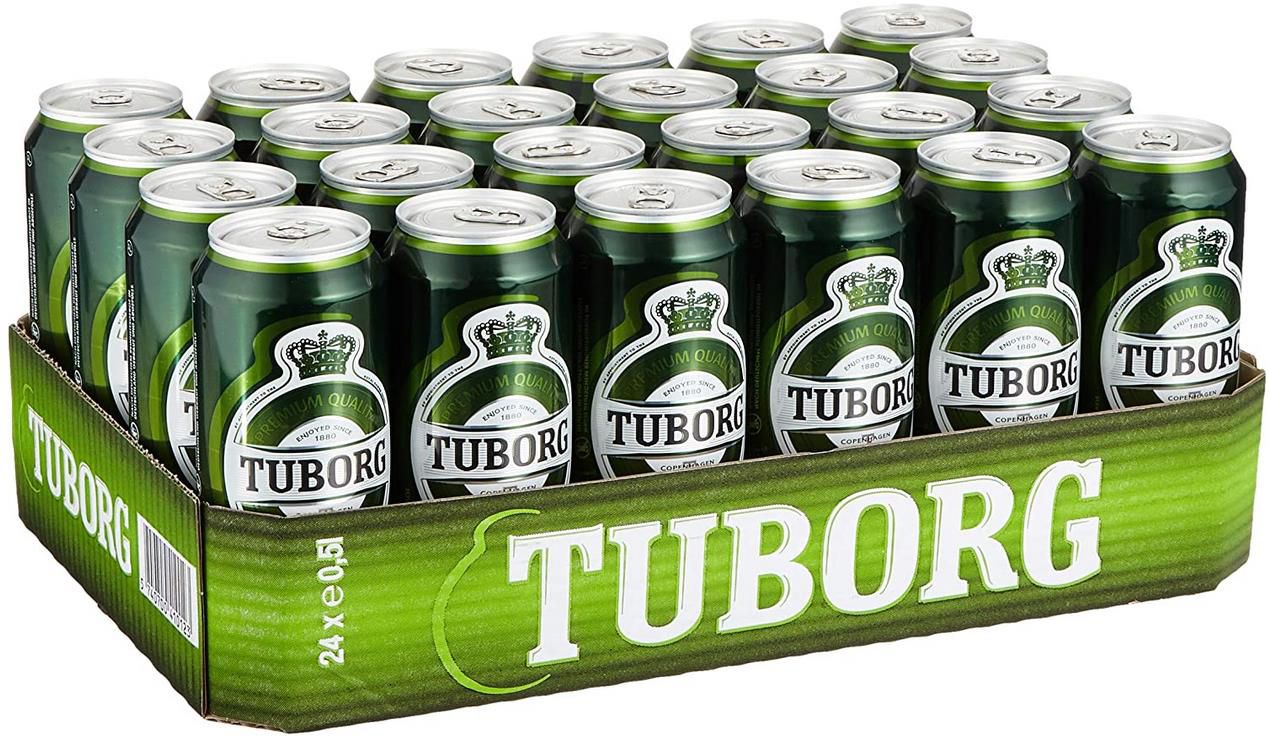 24er Pack Tuborg Pilsener Dosenbier, 0,5L ab 14,73€ (statt 19€)