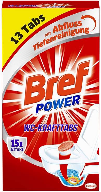 52x Bref Power WC Kraft Tabs mit 15x Effekt ab 7,42€ (statt 13€)   Prime Sparabo