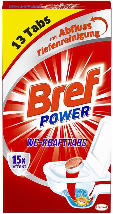 13er Bref Power WC Kraft Tabs mit 15x Effekt ab 2,39 (statt 3,25€)   Prime Sparabo
