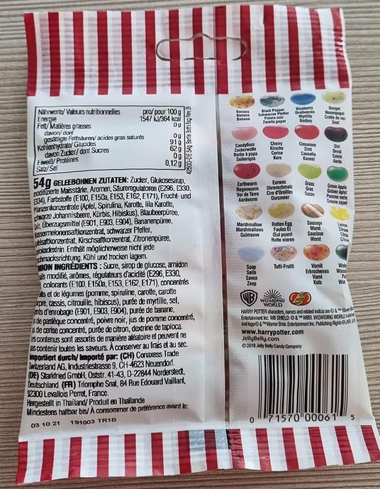 Jelly Belly Harry Potter Bertie Bott´s Beans, 54g ab 2,52€ (statt 4€)   Prime Sparabo