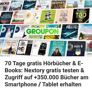 Groupon: Nextory Hörbücher & Ebooks 70 Tage gratis