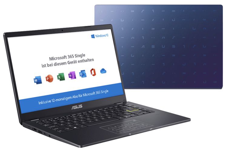 ASUS Vivobook 14 E410MA Notebook mit 14 Zoll, 4GB RAM & 128GB SSD für 199€ (statt 279€) + 1 Jahr Microsoft 365 gratis