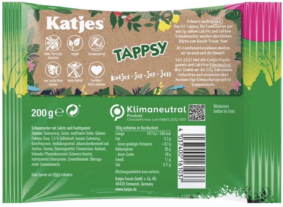 16x Katjes Tappsy (je 200g) aus Schaumzucker & Lakritz ab 8,08€ (statt 16€)   Prime