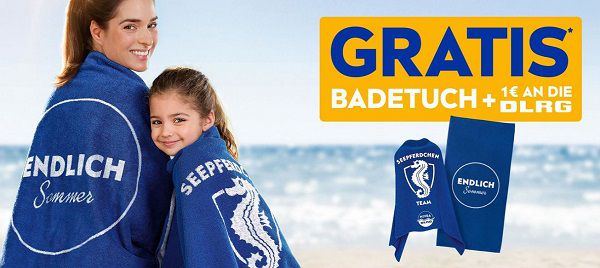 Mit dem Kauf von Nivea Produkten Badetuch/Seepferdchen Cape gratis