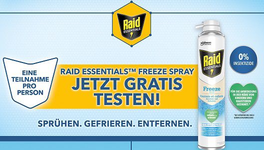 dm: Raid Essentials Insektenspray Freeze Spray gratis ausprobieren