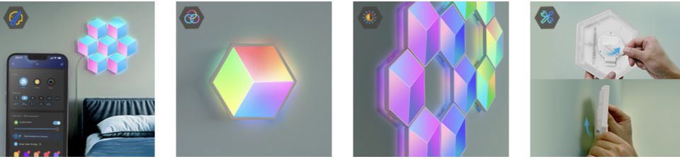Govee Glide Hexagon Pro mit 10 Panels & RGBIC für 194,99€ (statt 250€)