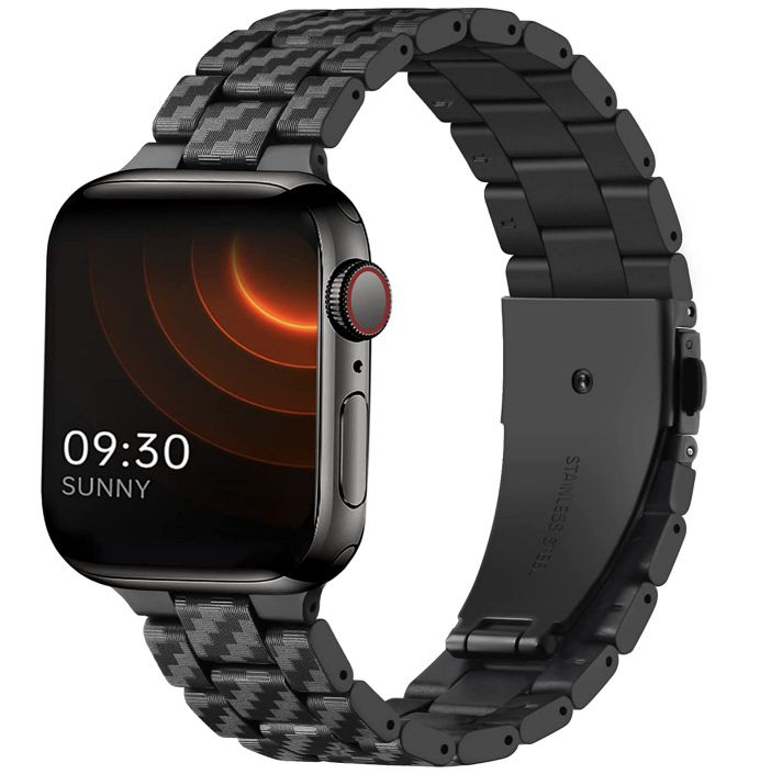 QUAZN Apple Watch Ersatzarmband Kohlefaser in 2 Farben ab je 7,44€ (statt 15€)   Prime
