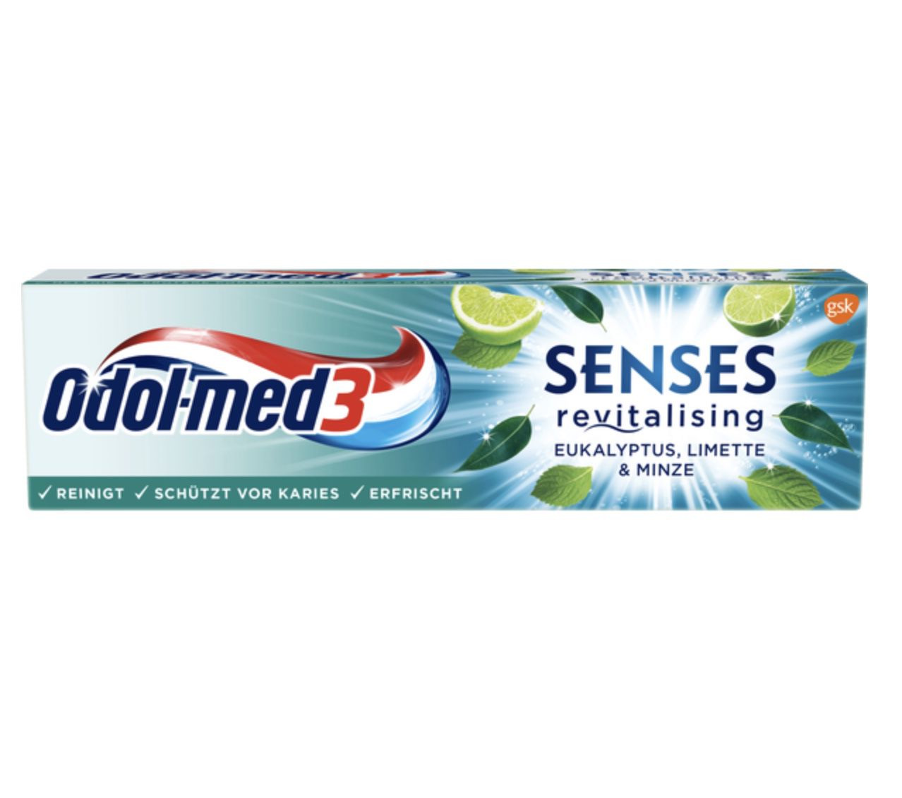 Odol-med3 Senses revitalising Eukalyptus, Limette &#038; Minze für 1,34€ &#8211; Prime Sparabo