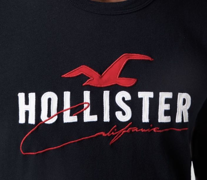 Hollister T Shirt mit großem Logoprint für 9,96€ (statt 19€)   S, M, L