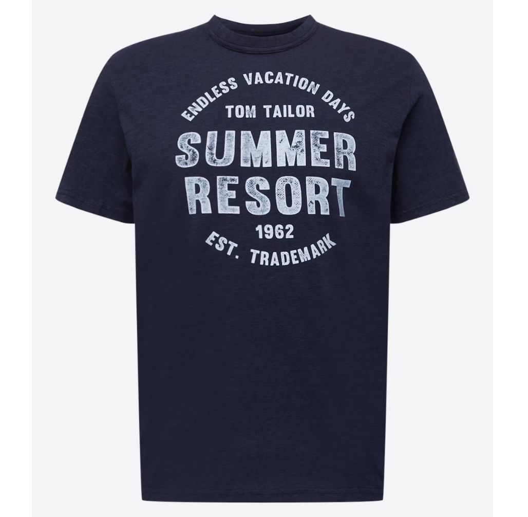 Tom Tailor Summer Resort T Shirt in Kobaltblau für 7,96€ (statt 16€)
