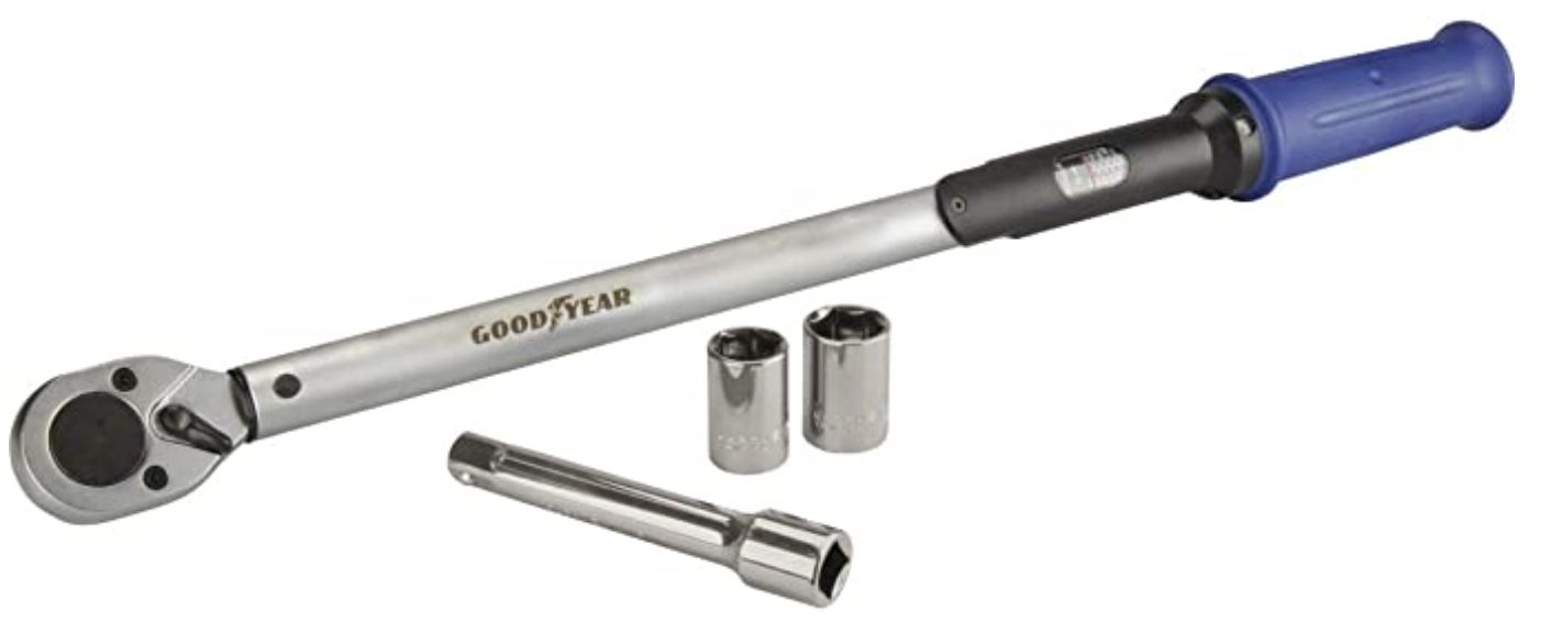 Goodyear 42 210 Nm Drehmomentschlüssel inkl. Stecknüsse für 39,99€ (statt 60€)